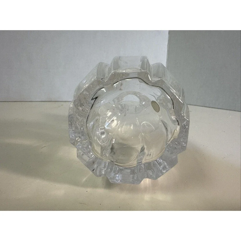 Crystal Cruet with Faceted Stopper - Oil or Vinegar